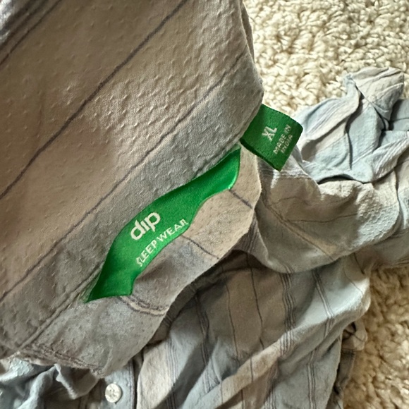 Dip multi blue shade button down short sleeve simple casual top. - Picture 3 of 3